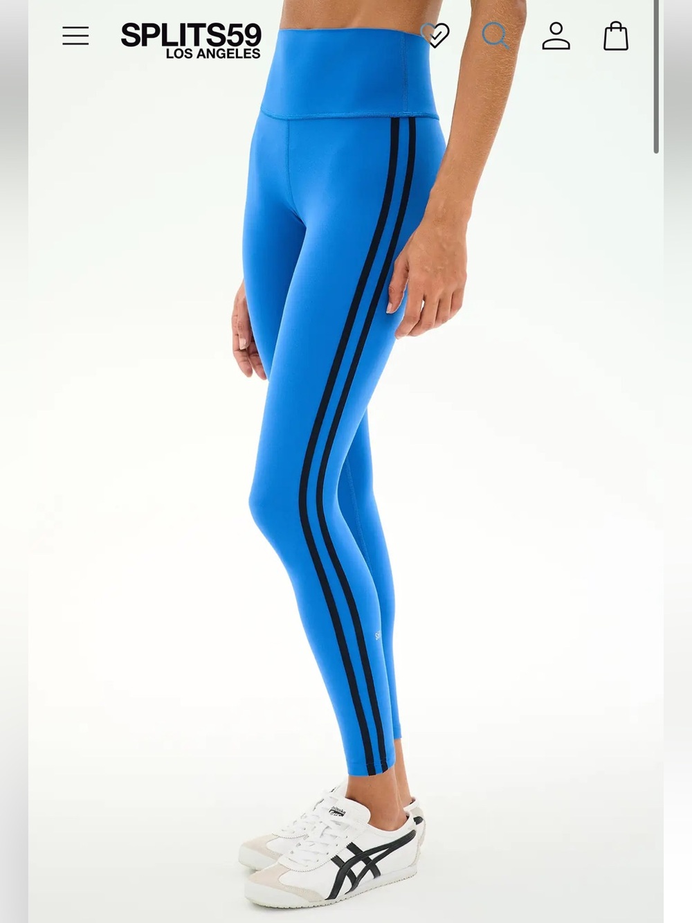 SPLITS59 NWT Ella high waist airweight 7/8 leggings classic blue indigo